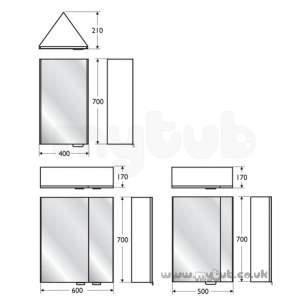 Ideal Standard Concept Furniture -  Ideal Standard Concept E6565sx Wall 400 Mir Crnr D Wnut