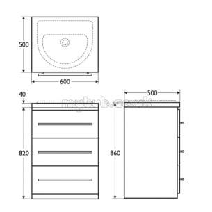 Ideal Standard Create Furniture -  Ideal Standard Create E3312 600mm Vanity Oak