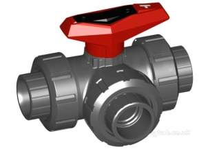 Georg Fischer Upvc Valves and Spares -  Georg Fischer Upvc 543 T Port Ball Valve Epdm Z 20 161543202