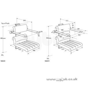 Armitage Grips Levers and Wastes -  Armitage Shanks Multi System S6623 Shower/chair Bu