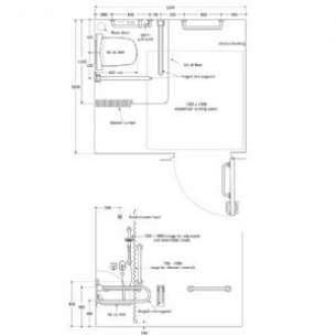 Armitage Shanks Commercial Sanitaryware -  Armitage Shanks Multi Sys Rail White For Curtains Angled