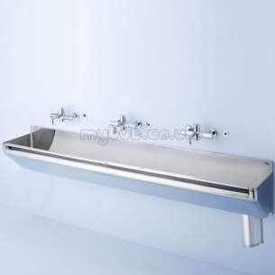 Armitage Shanks Commercial Sanitaryware -  Armitage Shanks Firth S2856my 1600mm Right Hand Waste Cover And Hangers Ss