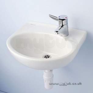 Armitage Shanks Commercial Sanitaryware -  Armitage Shanks Portman S2276 600mm Rhth Basin Ex Chn And O/f Wh