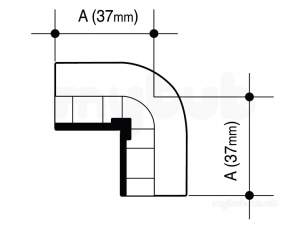 Osma Above Ground Drainage -  1c160w White Osma L-flow Elbow 1c160 W