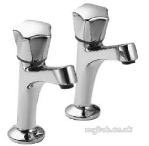 Pegler Contract Brassware -  Danum Plus 5150cp 1/2 Inch Sink Pllr Taps Pair Cp