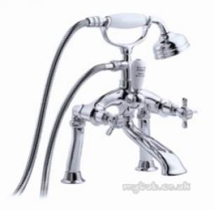 Pegler Luxury Bathroom Brassware -  Riveau 7550 Bath/shower Mix Flexi Hose Cp