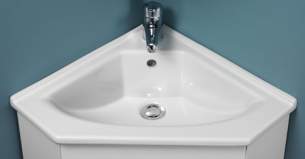 Eastbrook Sanitary Ware -  22.0011 Diamante Corner Basin White 1th