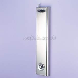 Armitage Shanks Commercial Sanitaryware -  Armitage Shanks Kirn Shower Panel Push Button Valve Ss S7851