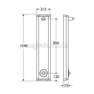 Armitage Shanks Commercial Sanitaryware -  Armitage Shanks Kirn Shower Panel Push Button Valve Ss S7851