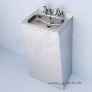 Armitage Shanks Commercial Sanitaryware -  Armitage Shanks Denholm S2322mz 600mm No Tap Holes Basin Ss