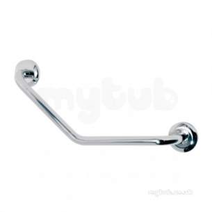 Roper Rhodes Accessories -  2386.02 Angled Grab Bar Chrome Plated