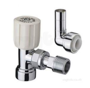 Terrier and Belmont Radiator Valves -  1/2x15mm 367pf Cpwh Ang C/w 15mm Elb