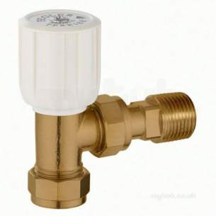 Terrier and Belmont Radiator Valves -  Terrier 367 10mm X 1/2 Inch Mi Angle Wh Brass