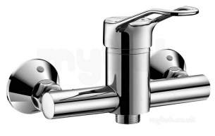 Delabie Brassware -  Delabie Securitouch Mech Sh Mixer Btm Outlet Sculpt Lever Offset Sp