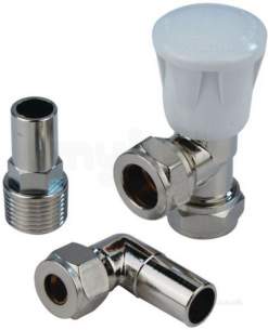 Myson Manual Radiator Valves -  Myson Matchmate 10mm 90d Wh Np Comp Ppv