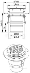 Blucher Drainage -  Blucher Adjstable Drain Flex Sheet Floor 250.300.110
