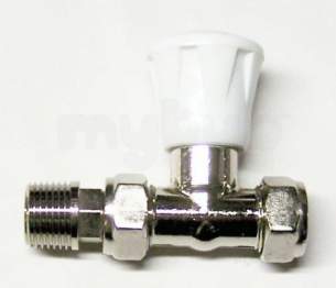 Myson Manual Radiator Valves -  Myson Matchmate 15mm Wh Str Valve Np