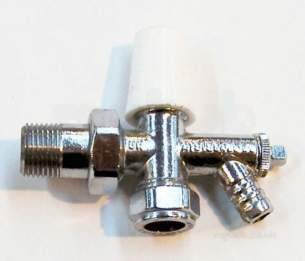 Wasp 10 Radiator Valves -  Wasp Ten 15mm Angle L/s Plus Drain Off-chrm