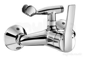 Delabie Brassware -  Delabie Mechanical Shower Mixer Top Outlet Sculpt Lever Offset Sp 2538t