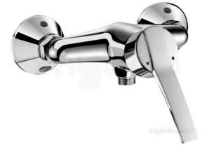 Delabie Brassware -  Delabie Mechanical Shower Mixer Top Outlet Sculpt Lever Offset Sp 2539t