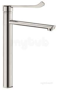 Delabie Brassware -  Delabie Mechanical Mixer High Swivel Spout H300 L250mm Hygiene Lever