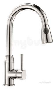 Delabie Brassware -  Delabie Mechanical Mixer Swivel Spout H210 L190mm Retractable Spray