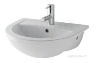 Eastbrook Sanitary Ware -  Dura Semi Recessed Basin 1th White 26.0009