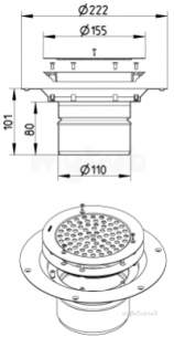 Blucher Drainage -  Blucher Drain For Flex Sheet Flooring 260.300.110