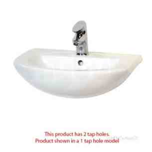 Eastbrook Sanitary Ware -  Type 55 Semi Recessed Basin Two Tap Holes 27.0901