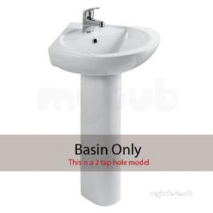 Eastbrook Sanitary Ware -  Eastbrook Type 55 Corner Basin Two Tap Holes 27.0941