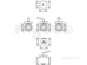 Danfoss Motorised Control Valves -  Danfoss Hre3 Pn6 Rotary Ctrl Valve 2 065z042200