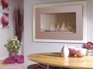 Flavel Gas Fires -  Flavel Pure Gas Fire Cream/rose Glass