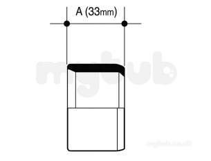 Osma Above Ground Drainage -  2m458w White Osma 2/50x1.1/4/32 Reducer