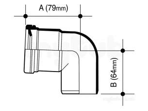 Osma Above Ground Drainage -  2s356 Osma A/fit 90d Spigot Bend 50mm