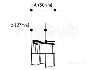 Osma Above Ground Drainage -  2s398b Black Osma 32mm Boss Sckt Adaptor