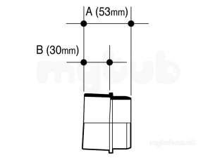 Osma Above Ground Drainage -  2s403b Black Osma 50mm Sw/s Boss Adaptor