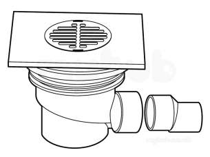 Osma Above Ground Drainage -  Osma 2v500 Shower Gully Tiled Floor Wh