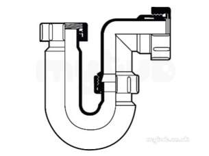 Osma Above Ground Drainage -  Osma 50mm Tubular Trap 75mm 2v801-w