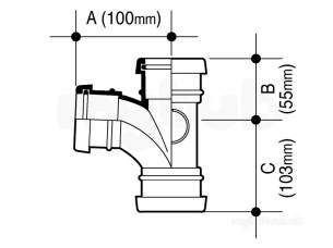 Osma Push Fit Wastes -  Osma 2w190w Tee-87.5deg 2w190 W