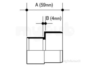 Osma Above Ground Drainage -  2z088 50mm X 32mm Invert Reducer Black Abs