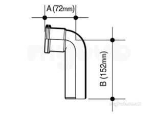 Osma Above Ground Drainage -  2z359g Grey Osma 2 Inch Long Tail 90d Bend