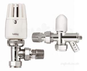 Pegler Bulldog TrvS and Manual Valves -  Bulldog Trv And Lockshield With Drain Off Valve Pack 15 Mm