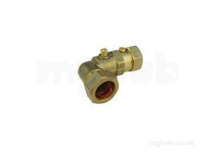 Glow Worm Boiler Spares -  Glow Worm 204915 R/angle Water Cock 22mm Dia