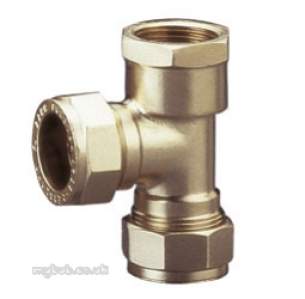 Prestex Compression Fittings -  Prestex 52 22mm X 3/4 Inch Fi X 22mm Red Tee