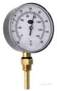 Brannan Thermometers -  Brannan 100mm Vert 0/120 Therm C/w Pkt