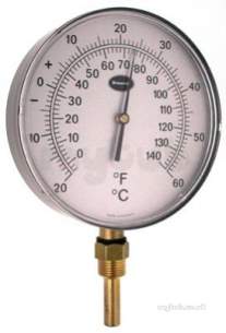 Brannan Thermometers -  150mm Alpha Vert Therm -20/60c And F 32/944