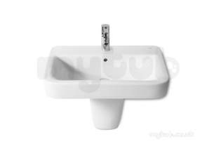 Roca Sanitaryware -  Senso Square 650mm One Tap Hole Basin White