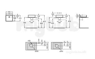 Roca Sanitaryware -  Sofia 465mm No Tap Holes Countertop Basin White