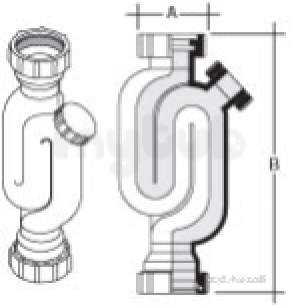 Marley Soil and Waste -  Marley Slimline Kpt32xr Pedestal Trap Kpt32xr