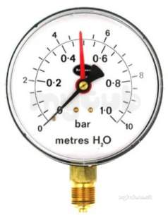 Brannan Thermometers -  Brannan 100mm P/gauge 6bar/60m 34/665